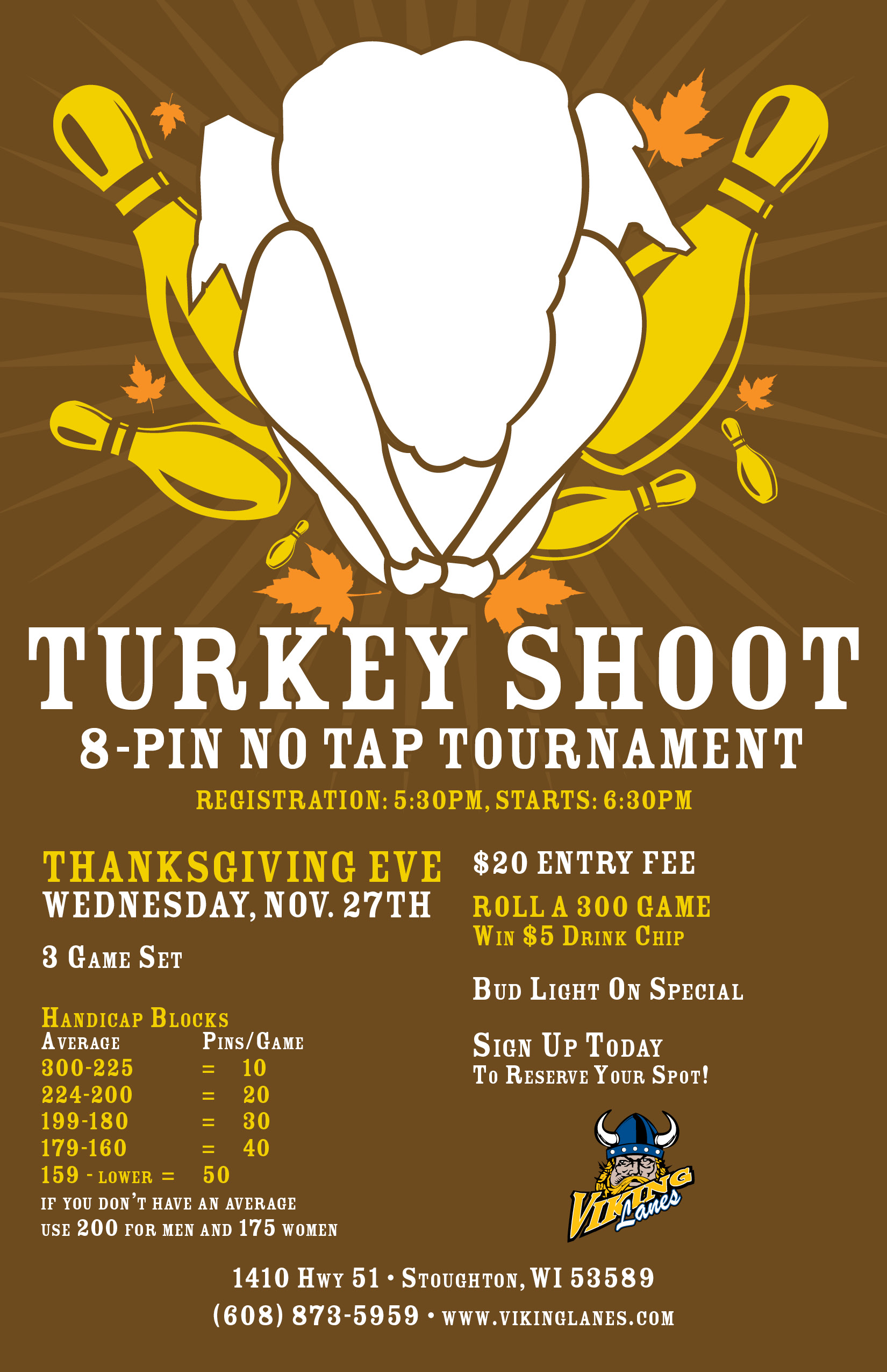 Viking Lanes Turkey Shoot Bowling Tournament