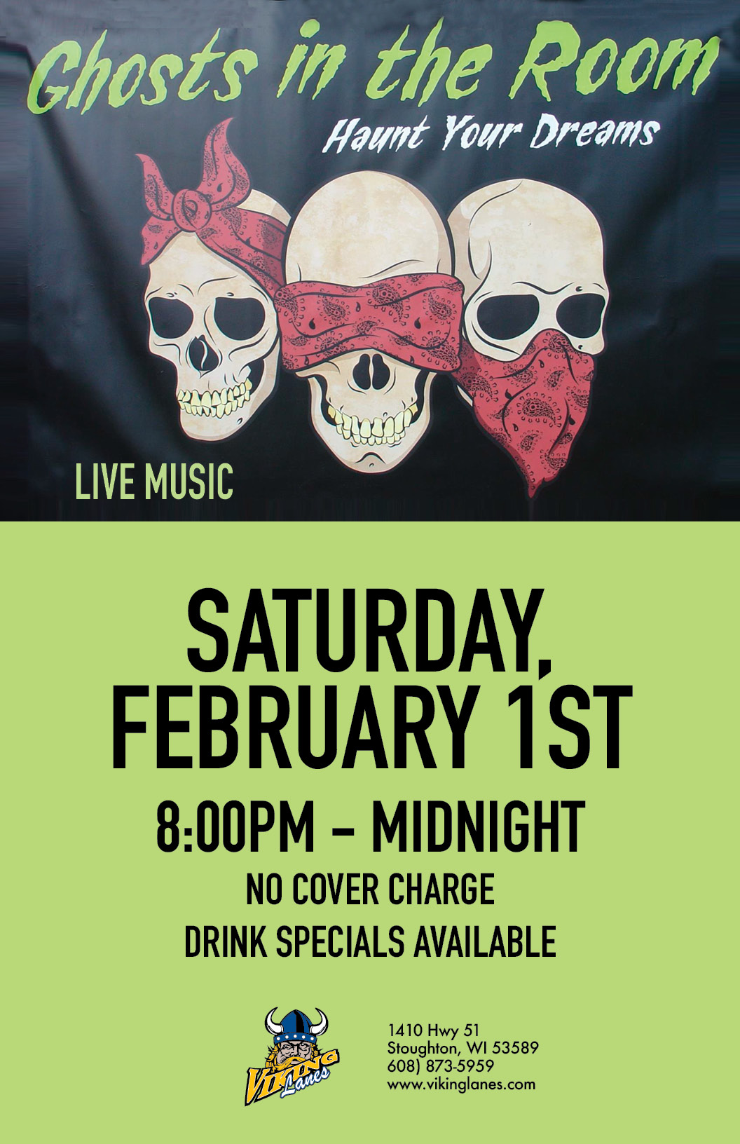 Ghosts In The Room Live Music February 1st