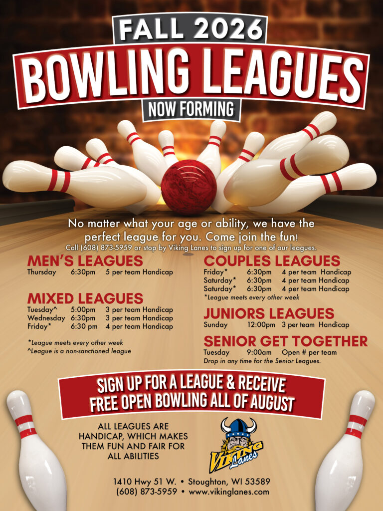 Fall 2026 Bowling Leagues Now Forming. No matter what your age or ability, we have the perfect league for you.